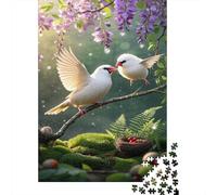 Java Sparrow Jigsaw Puzzles Puzzle for Adults Kids. 1000 Piece Jungle Bird Impossible Challenge Toy Educational Game Home Decoration for Adults& Kids Age 14 Years Up 1000pcs (75x50cm)