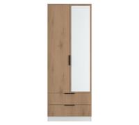 Java Tall Mirror Wardrobe Not Applicable 2 Doors 2 Drawers 196cm