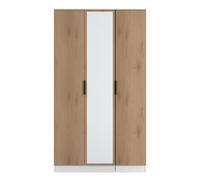 Java Tall Mirror Wardrobe Not Applicable 3 Doors 1 Shelf 196cm