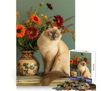 Javanese Cat Jigsaw Puzzle1000 Pieces Brain Think Stress Relief Play Fun Challenge Art Display (38x26cm)