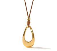 JAVARNV Boho Necklace for Women Cowboy Chic Cord Necklace with Gold Pendant Chunky Statement Necklaces Long Charm Choker Summer Jewelry Western Outfit for Women, Metal, no gemstone