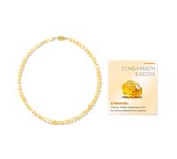 JAVARNV Colorful Beaded Necklace for Women Short Rose Quartz Citrine Turquoise Bead Choker with Message Card Meaningful Gift Jewelry, L, Stone, No Gemstone