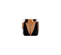 JAVARNV Heart Slip Chain Necklace for Women Heart O-ring Slip Chain Choker Pull Chain Necklaces Long Gothic Chain Necklace Adjustable Lariat Y-Necklace Trendy Stuff, Metal, No Gemstone