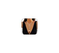 JAVARNV Heart Slip Chain Necklace for Women Heart O-ring Slip Chain Choker Pull Chain Necklaces Long Gothic Chain Necklace Adjustable Lariat Y-Necklace Trendy Stuff, Metal, No Gemstone