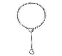 JAVARNV Heart Slip Chain Necklace for Women Heart O-ring Slip Chain Choker Pull Chain Necklaces Long Gothic Chain Necklace Adjustable Lariat Y-Necklace Trendy Stuff, Metal, No Gemstone