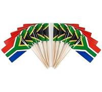 JAVD CYPS 100 Pcs South Africa Flag South African Toothpick Flags, Small Mini Stick Cupcake Toppers South African Flags,Country Picks Party Decoration Celebration Cocktail Food Bar Cake Flags