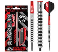 Javelin Black Darts | 85% Tungsten | 20g-26g Tungsten Steel Tip Darts 24g | Red Dragon Darts