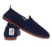 Javer Flossy Style Espadrilles for Men, UK 6-11 - Lightweight Canvas Plimsolls, Comfortable Casual Slip-On Flat Shoes (Navy, UK Footwear Size System, Adult, Men, Numeric, Medium, 7)