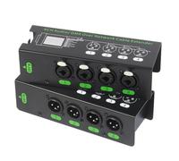 JAVERGGN 1Pair 4-Channel 6.5 + 3-Pin XLR Audio/over Network Cable Extender DMX512 Network Signal Extender 1 Male+1 Female