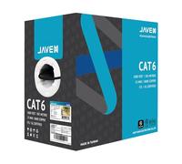 JAVEX 23AWG CAT6 UL in-Wall Rated [1000 Feet/305M] Solid Bare Copper 600MHz, ETL Listed, TAA Compliant, UTP Ethernet Bulk Cable, Black
