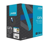 JAVEX 23AWG CAT6 UL in-Wall Rated [1000 Feet/305M] Solid Bare Copper 600MHz, PoE++ over 100W, ETL Listed, TAA Compliant, UTP Ethernet Bulk Cable, Blue