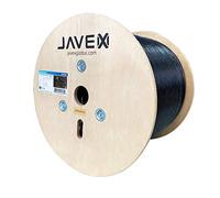 JAVEX CAT6 Outdoor UL CMX [23AWG Solid Bare Copper] 1000 FT, 600MHz, ETL Listed, UV-Resistant and Weather-Proof PE Jacket, UTP Network and Gaming Ethernet Cable, 1000 feet, Black