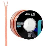 JAVEX CPR Construction In-Wall-Use 13 AWG Speaker Wire 2x2.5MM2 [315x0.10mm Oxygen-Free Copper 99.9%] for Home Theater and Audio Systems Installation, Transparent, 100M