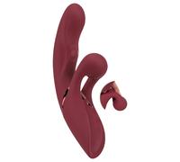 Javida 2-Function Rabbit - Rechargeable Clitoral Vibrator (Red)