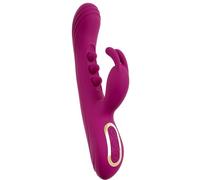 JAVIDA 2F Squirtinge Vibe - Exciting Vibrator with Strong Vibartions in the Shaft Tip for Memorable Orgasms, with 7 Knocking & Vibration Modes, Purple