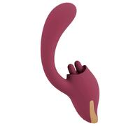 Javida - Dual Action Tongue Vibrator (Red)