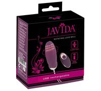 Javida - Rotating Beaded Vibrating Egg with Remote (Purple)