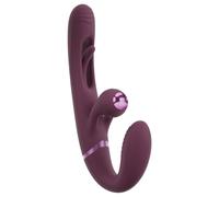 Javida - strapless strap-on couple vibrator (purple)