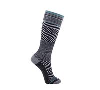 JAVIE 76% Merino Wool Compression Socks 15-20mmHg Seamless Toe for Women & Men, Black, M