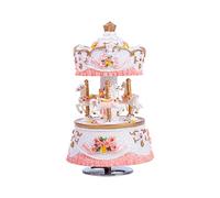 Javik Carousel Music Box with Colorful Led Lights Luxury Musical Carousel Horse Figurines for Birthday Valentines