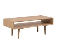 javion wooden coffee table with undershelf in natural oak