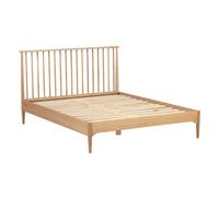 javion wooden double bed in natural oak