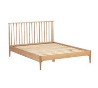 javion wooden king size bed in natural oak