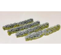 Javis Rough Dry Stone (Farm) Wall - OO Gauge/1:76 Scale - Pack of 4 (PW2GREY)