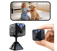 javiscam Fully Upgraded 4K Hidden Camera Mini Spy Camera, 2.4GHz WiFi Indoor Cam, 2800mAh Long-Lasting Battery, Motion Detector/Night Vision/SD & Cloud Storage For Security