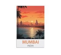JAVON Mumbai India Vintage Travel Posters 08x12inch(20x30cm) Canvas Art Poster And Wall Art Picture Print Bedroom Decor