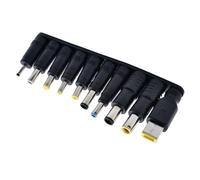 Javoryxh 10 In 1 Power Adapter Tips DC5521 5.5x2.1mm Female Connectors For Laptops DC5.5x2.1mm Female To Male Adapters