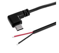 Javoryxh 25cm/1m/2m Type C Male To Open End 2Pin Power Cable Extension Cord Wire 5V 3A 22AWG For LED Light Routers Fan Camera
