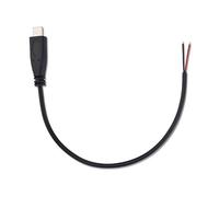 Javoryxh 25cm/1m/2m Type C Male To Open End 2Pin Power Cable Extension Cord Wire 5V 3A 22AWG For LED Light Routers Fan Camera