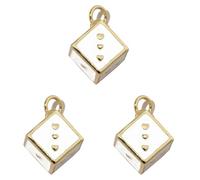 Javoryxh 3 Pieces 18k Gold Plated Heart Charm Necklace Pendants Trendy Accessories For Women Coppers Jewelry Making Components