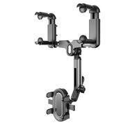 Javoryxh 360 Rotatable And Retractable Car Phone Holder Car Rearviews Glass Bracket Multifunctional Adjustable Retractable