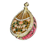 Javoryxh Beautiful Hand Painted Musical Instrument Trinket Box Decorative Music With Handmade Flower Patterns For Storage Ornamental Display