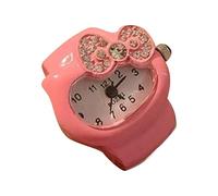 Javoryxh Bowknot Rhinestones Watch Elegant Rings Timepiece Watch for Comfortable and Various Occasion Eye Catching Party and Date Night Accessory