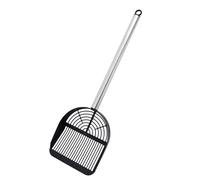 Javoryxh Cats Litter Scooper With Shovel Handle Metal Scoops Hollow Poop Sifter Ergonomic Stainless Steel Long Cats Litter Shovel