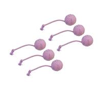 Javoryxh Cotton Rope Sphere Cats Toy Interaction Teaser Teasing Active Exercising Activity Entertainment 6PCS Biting Resistant Cats Toy
