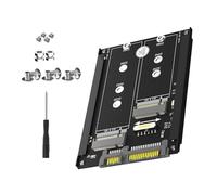 Javoryxh Double Key Solid States Disk To 2.5inch SATA3.0 Adapter With Frame Bracket SATA3.0 6Gbps Converters Adapter Card Replacement