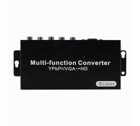 Javoryxh Easy-to-Use YPbPr/VGA Scart To HDTV Port Converter With Double Input Option Portable Conversion Adapter Black