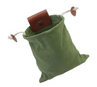 Javoryxh Foraging Bag Outdoor Picking Fruit Canvas Pouches PU Leather Belt Pouches With Drawstring Canvas Pouch Pu Leather Belt Pouch Fruit Bag With Drawstring