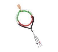 Javoryxh Handmade Multicolor Crystal Adjustable Chain For Festive Prayer Jewelry Daily Wear Lightweight Triangular Tassels