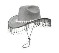 Javoryxh Heavy Cowboy Hats Tassels Beads For Disco House Cocktails Parties Vacation Sparkly Tassels For Comedian