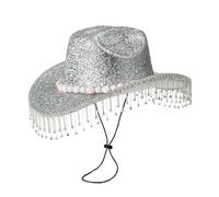 Javoryxh Heavy Cowboy Hats Tassels Beads For Disco House Cocktails Parties Vacation Sparkly Tassels For Comedian