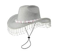 Javoryxh Heavy Cowboy Hats Tassels Beads For Disco House Cocktails Parties Vacation Sparkly Tassels For Comedian