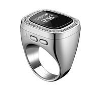 Javoryxh Intelligent Tasbeeh Finger Counter Rings With Large Display & Azan Alert Islamist Prayer Tracks Simple Operate For Muslims