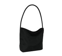 Javoryxh Modern Casual Underarm Bucket Handbag Simple Solid Color Embroidery Letters Multipurpose Shoulder Bag For Everyday Wear Simple Solid Color Underarm Bag