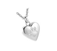 Javoryxh Pet Funeral Memorial Necklace Steel Cremation Heart Shape Pendant With Ashes Chamber For Honoring Animals Memorial Jewelry