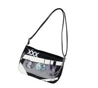 Javoryxh PU Leather Badge Display Crossbody Purse Messengers Bag Anime Aesthetic Shoulder For Fashionable Teens Women PU Leather